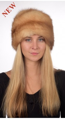 Sable fur hat classic - Golden color